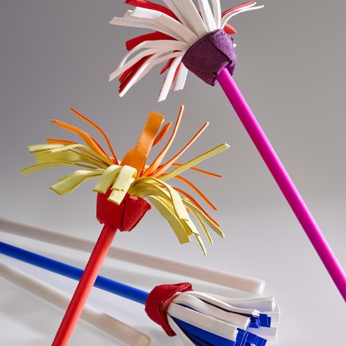 Jonglier-Stick UV-reaktiv Diabolo Freizeitsport Flowerstick Basic Pink - UV-reaktiv Für Jonglage-Anfänger Zirkus Spielzeug