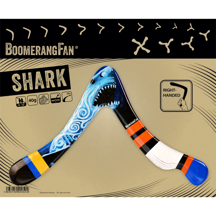 Zweiflügler Bumerang für Linkshänder Boomerang SHARK 40 gr 